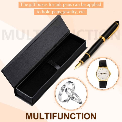 Gersoniel 40 Pcs Pen Boxes Gift Empty Black Pen Case with Cushion Cardboard Box Display Case for Jewelry Gift Birthday Souvenir Presentation Business Christmas Office Supplies