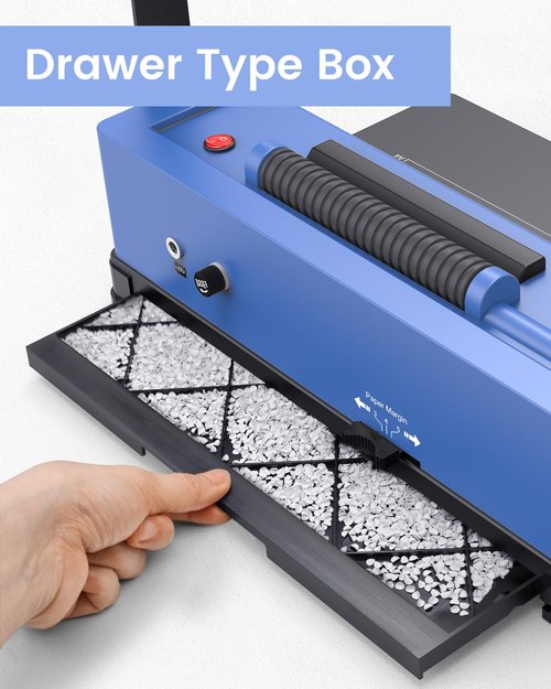 MAKEASY Spiral Binding Machine, 12 Sheets Punch Capacity, Electric Coil Insert, Book Binder Machine for A4/A5/Letter Size Paper, Comes with 100 pcs 5/16'' Coils & Pliers