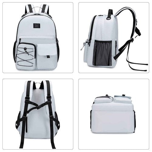 Lohol Casual Backpack for Teen Boys Girls, Stylish Daypack with Anti Theft Pocket for School, Work, or Travel (Light Green)