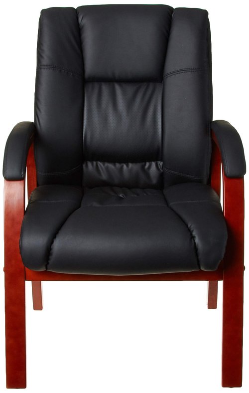 Boss Boss Office Products Mid Back Wood Finished Guest Chairs