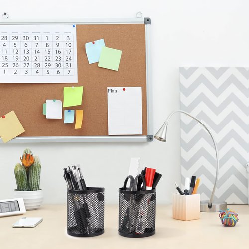 WERADNISH Magnetic Pen Basket Wire Mesh Magnetic Pen Holder for Locker Organizer, for fridge, 6 Packs Magnetic Marker Holder for whiteboard, Classroom and Office Supplies,Black