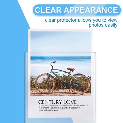 150 Pcs 5" x 7" Rigid Print Protectors, Clear Waterproof Hard Plastic Page Sheet Protectors Top Loading Rigid Photo Card Postcard Sleeves for Album Paper Document Holder