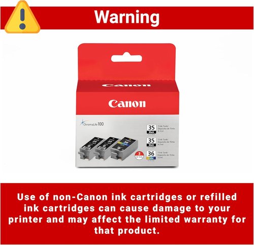 Canon PGI-35/CLI-36 Genuine Black & Color Ink Value Pack | Compatible with iP100, iP110, TR150 & TR160 Printers