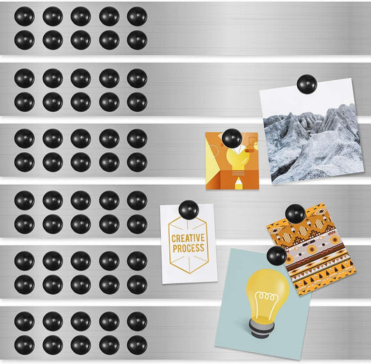 Zonon Magnetic Whiteboard Strips - 6 Pieces, 2 x 16 Inch, Adhesive Backing for Home & Office Use