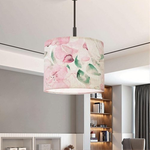 Lampshades Sage Green Lamp Shades Boho 1 Pack Summer Blossom Botanical Floral Watercolor Roses Peony Light Shade for Table Lamps Floor Lamps Drum Lamp Shades Lampshade Replacement