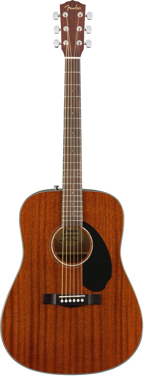 Fender CD-60S Solid Top Dreadnought Acoustic Guitar - All Mahogany Bundle with Gig Bag, Tuner, Strap, Strings, Picks, and Austin Bazaar Instructional DVD