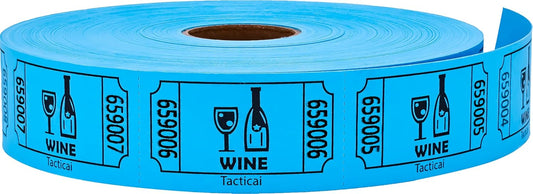 Tacticai 1000 Raffle Tickets - Blue Single Roll for Events, Fundraisers & Prizes