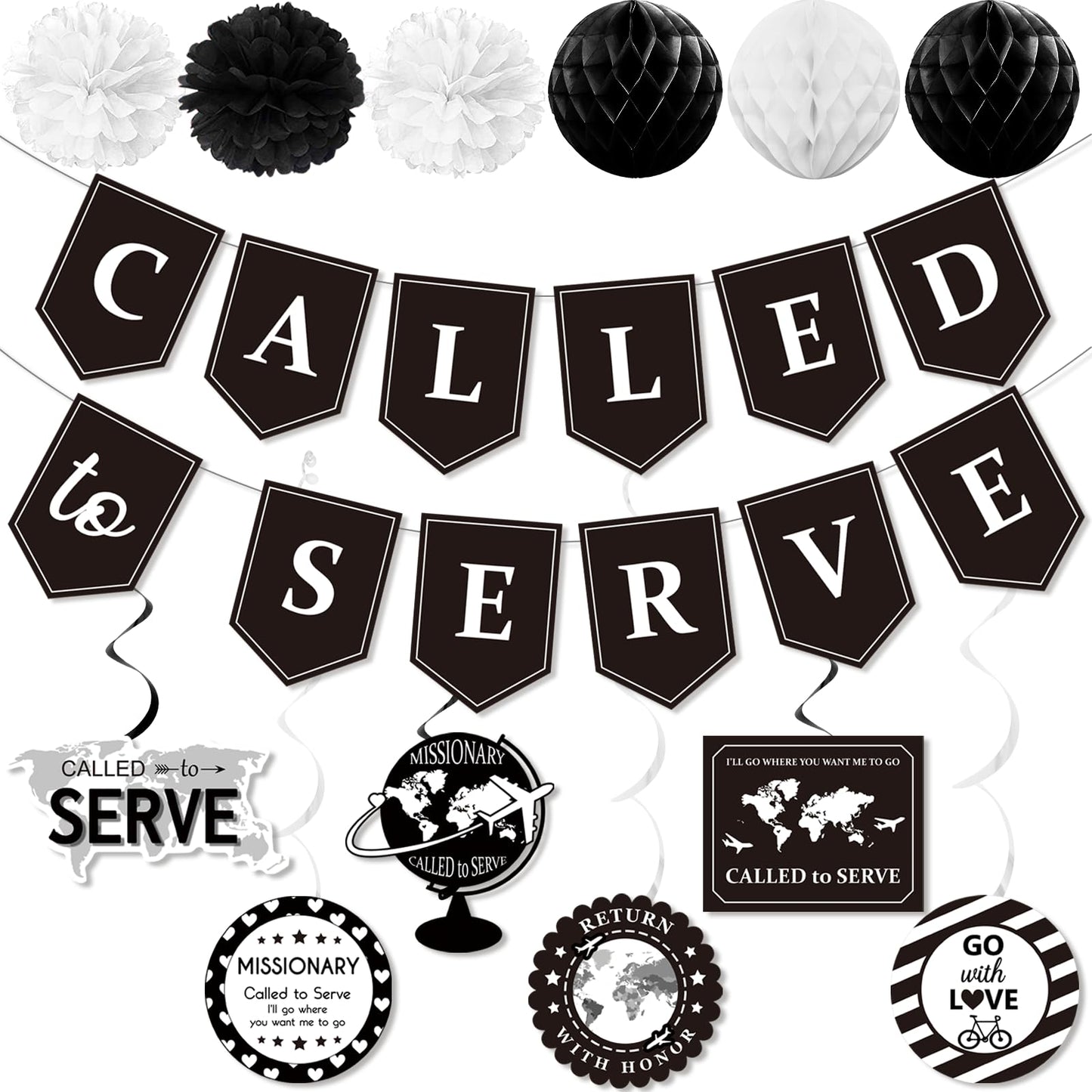 Called to Serve LDS Missionary Banner - Lds Missionary Gifts Mission Possible Decorations Mission Impossible Party Decorations for Elders Called to Serve Farewell Essentials