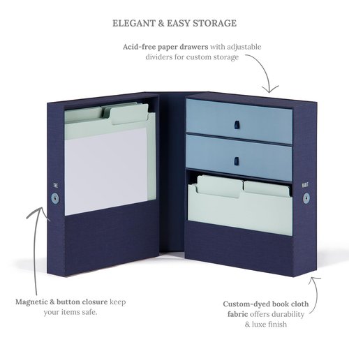 Savor | All-in-One Desk Organizer | Blue – Keep Desk, Office, and Home Organized All-in-One Storage System for Important Files, Documents, Stationery, and Office Supplies