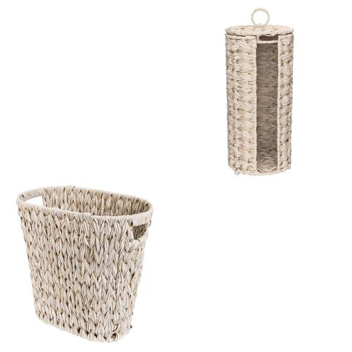 GRANNY SAYS Bundle of 1-Pack Waste Basket for Bathroom & 1-Pack Toilet Paper Holder