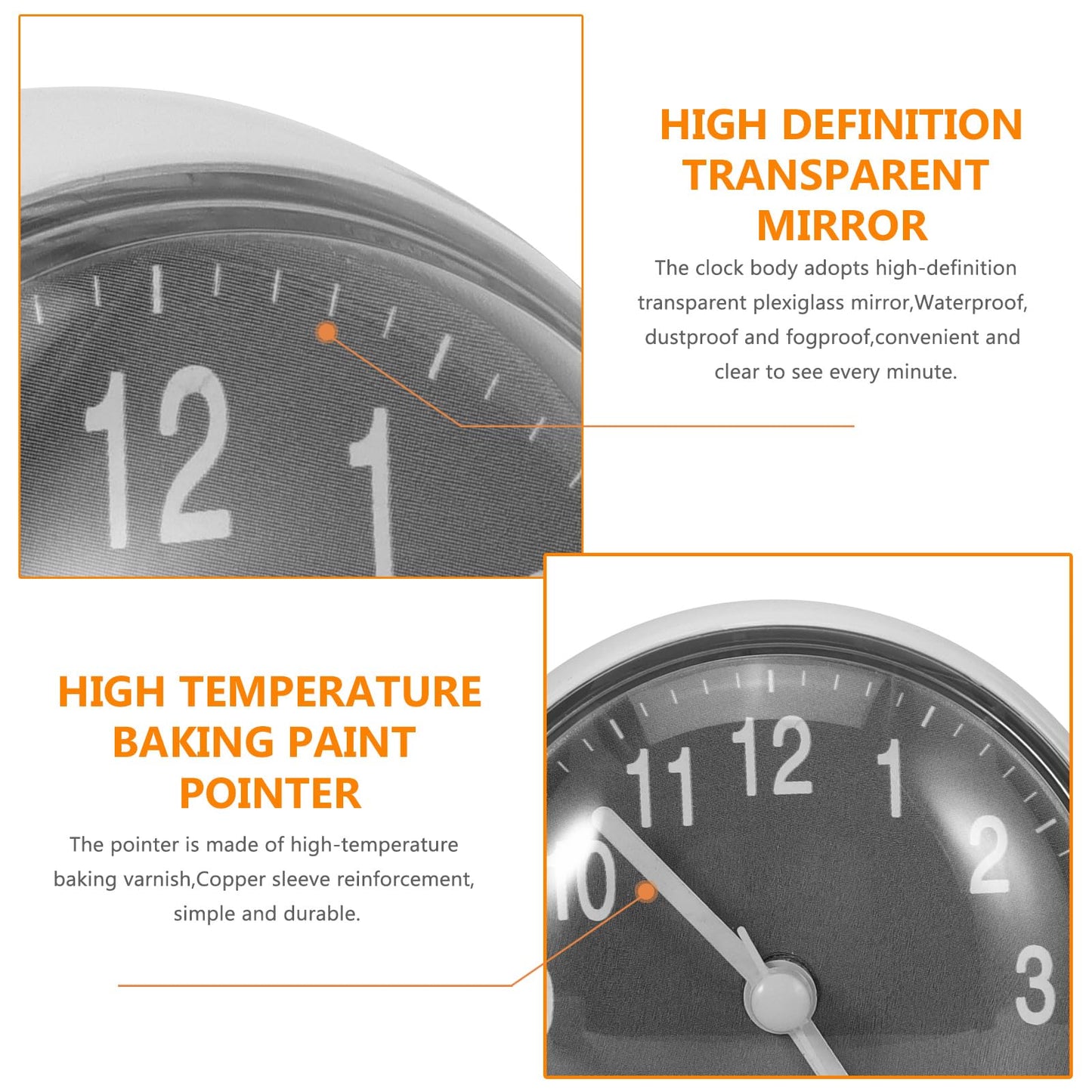 AOZBZ Shower Clock - Waterproof Bathroom Clock with Suction Cup Wall Mount Battery Operated Small Clocks for Bathroom, Toilet, Kitchen (Grey)