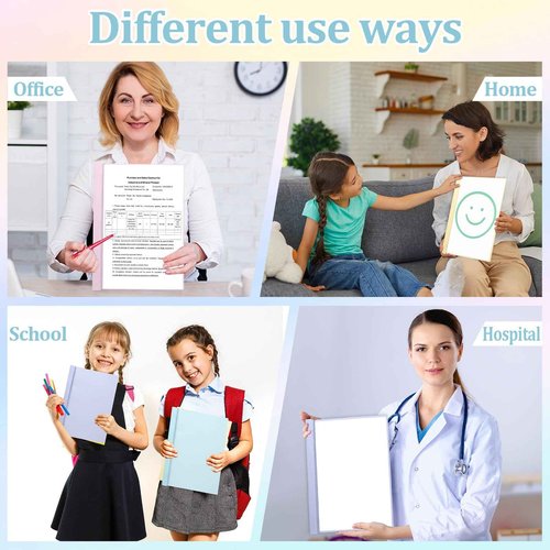 48 PCS Pastel Plastic Report Covers with 3 Prongs Clear Front Presentation Folders 3 Prong Folders for Resume Portfolio Document Report Letter Proposal School Classroom Office Supplies (Pastel)