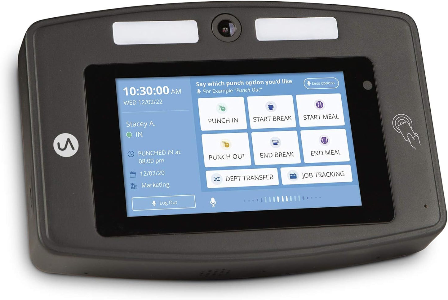 uAttend Touch-Free Time Clock System - Voice Control & Facial Recognition for Small Businesses | DR2000