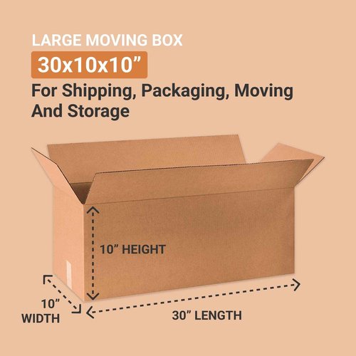 AVIDITI Shipping Boxes Large 30"L x 10"W x 10"H , 20-Pack | Corrugated Cardboard Box for Packing, Moving and Storage 30x10x10 301010