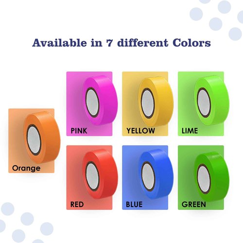 SINGHAL 12 Pack Lime Green Flagging 1" x 3600 ft Length Survey Tape for Marking, barricading | Highly Visible Flag Tape l Non Adhesive