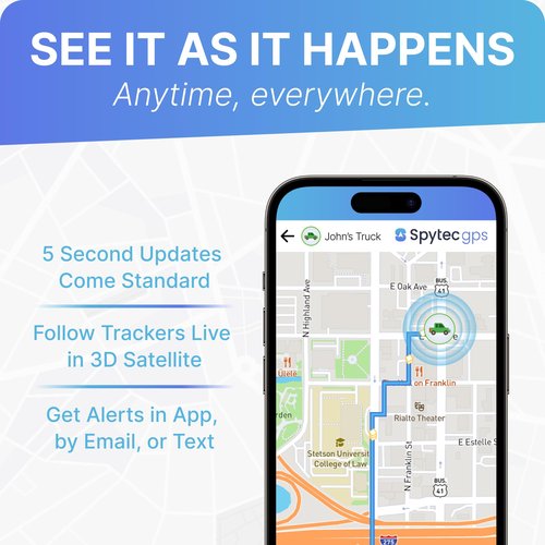 Spy Tec GPS Mini GPS Smart Tracker for Vehicles, Cars, Trucks, Loved Ones, GPS Tracker Device for Kids & Weatherproof Magnetic Case, Unlimited Updates, Real-Time GPS Tracking, USA Made Tech