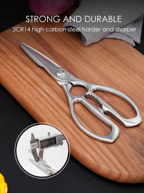 SimCoker Heavy-Duty Kitchen Scissors Forged from Stainless Steel, Kitchen Shears for Food, Ideal Cooking & Culinary Scissors for Meat, Poultry and Vegetables, Dishwasher Safe, 5-Year Warranty
