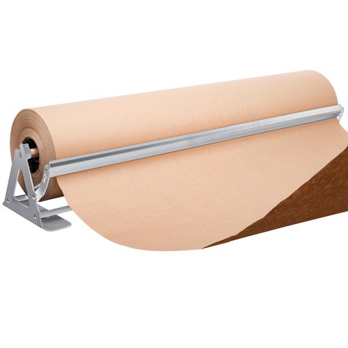DIY Crew 36 Inch Paper Roll Dispenser and Cutter - Heavy-Duty Wall Mountable, Non Slip Tabletop - Kraft, Freezer, Butcher Paper - Up to 1000ft Rolls