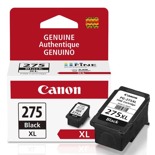 Canon PG-275 XL Genuine Black Ink Cartridge, Compatible with TS3520/3522, TR4720/4722, TS3720/3722