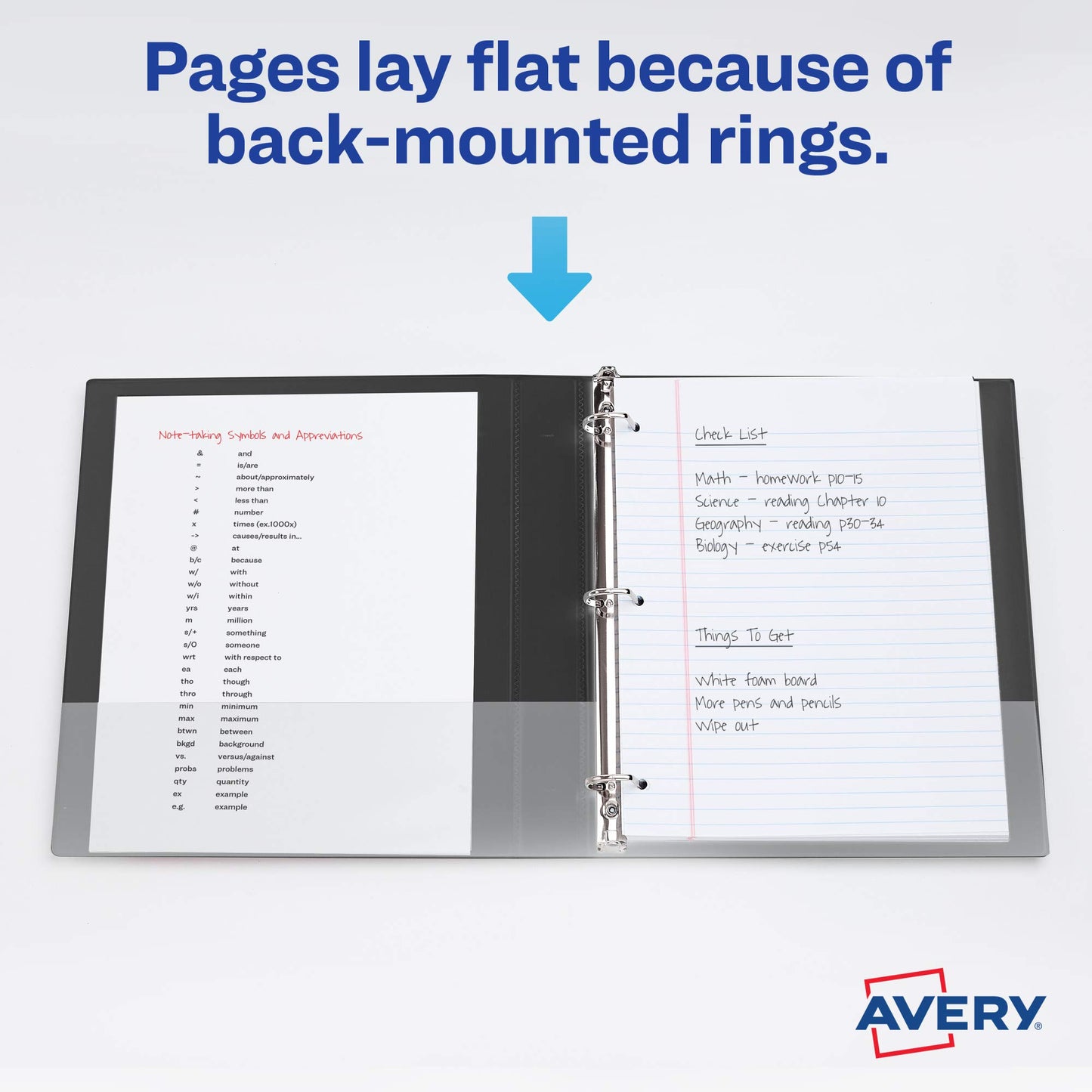 Avery Heavy-Duty View 3 Ring Binder, 1 Inch One Touch Slant Rings, 250-Sheet Capacity, DuraHinge, 1.4 Inch Wide Spine, Customizable Clear Cover and Spine, 1 Orchid Purple Binder (79272)