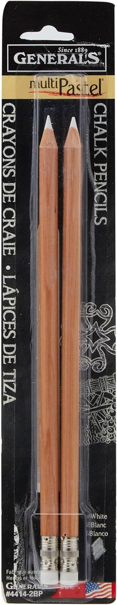 General Pencil Multi-Pastel Chalk Pencils - 2 Piece Set for Vibrant Art Creations