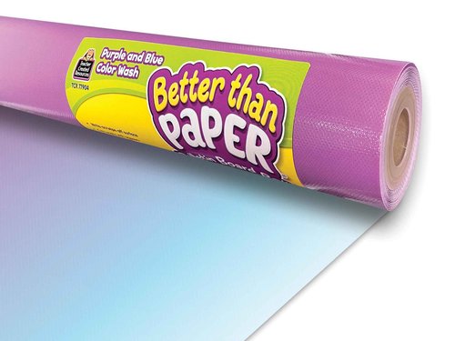 Teacher Created Resources Purple, Blue, and Tie-Dye Color Wash Better Than Paper Bulletin Board Rolls (Set of 2)