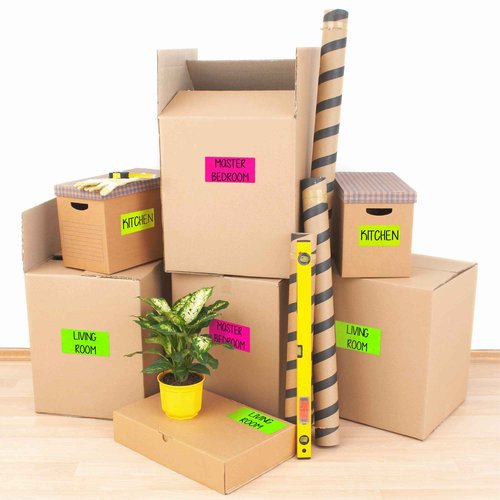 Avery Printable Shipping Labels with Sure Feed, 2" x 4", Assorted Neon (Magenta, Green and Yellow), 1,000 Blank Mailing Labels (5964)