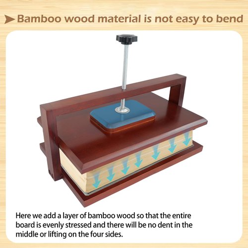 Stranthother 11.6 * 7.9 inch Wood Book Press Binding Kits Flower Pressing Kits Book Lover Gifts Paper Press