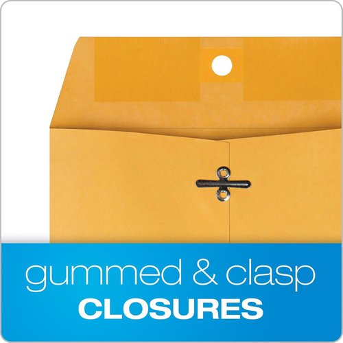 Quality Park Clasp Envelopes - Durable 28 lb Kraft Paper, 6 x 9 Inches, 100 Count Box