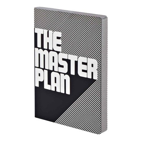 Nuuna Graphic L The Master Plan Smooth Bonded Leather Notebook - Black