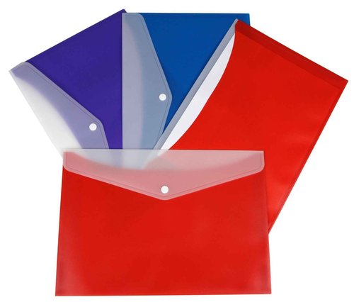 C-Line Snap 'N Go Reusable Poly Portfolio, 150-Sheet Capacity, Letter Size, Assorted Colors, 24 Pack (99366)
