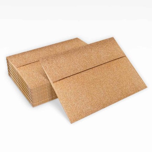 LUXPaper A7 Invitation Envelopes | Peel & Press | 5 1/4" x 7 1/4" | Rose Gold Sparkle | 90lb. Text | 50 Qty