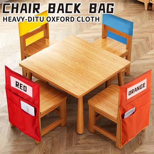 HELLO PAPAYA Chairback Buddy Pocket Chart, Chairback Buddy Pocket Chair Pockets for Classroom with 3 Pockets and 1 Student Name Tag, Chair Pockets Organizer