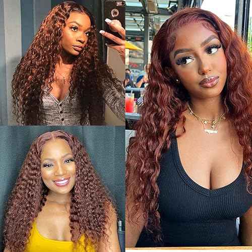 #30 Brown Bundles Deep Wave Bundles Human Hair 28 Inch Light Brown Deep Wave Bundle Unprocessed Brazilian Virgin Weave Hair 1 Bundle 50 Gram Per Bundle