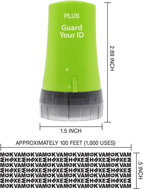 Guard Your ID Security Roller Set - Advanced 2.0 Identity Theft Protection | Regular 3-Pack, Green