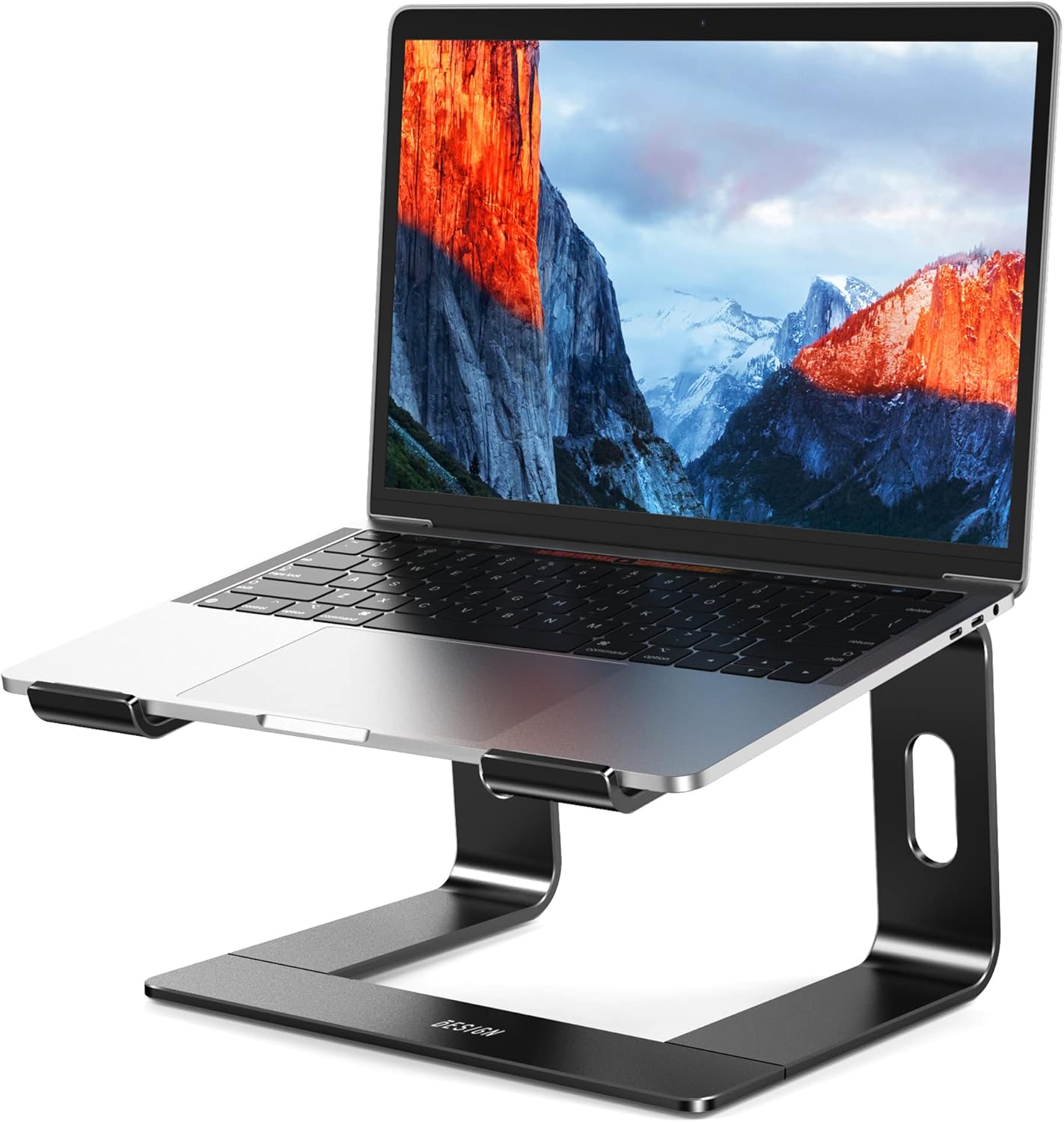 BESIGN LS03 Aluminum Laptop Stand - Ergonomic Detachable Riser for 10-15.6" Laptops | Black