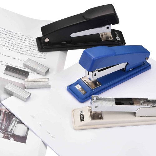PATIKIL 10 Pieces Desktop Staplers with 6000 Staples, Standard Desk Staplers Office Stapler 25 Sheet Capacity(26/6) for Office, Home, Black
