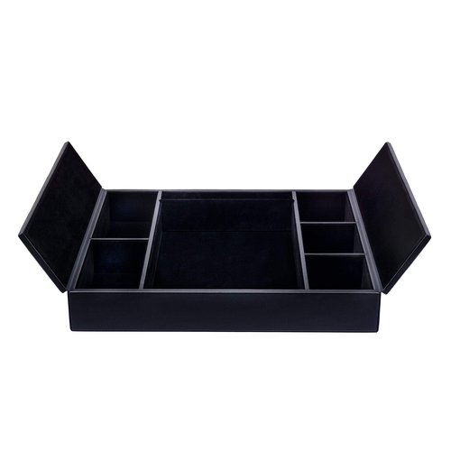 Dacasso Conference Room Organizer, Black 17.625L x 17W x 4H in