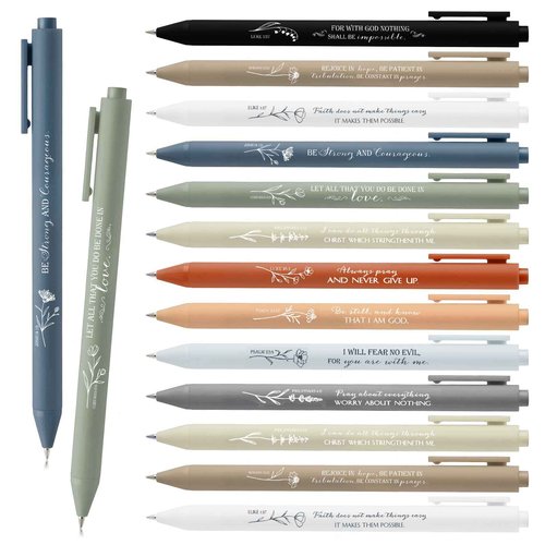 Sayglossy 200 Pcs 50 Pcs Scripture Ballpoint Pens Christian Gifts Bulk Party Favors for Church Office Sunday School Bible Study Supplies Women Men Birthday Christmas Religious Inspirational Gifts