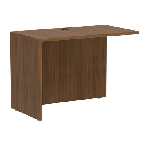 Alera VA354224WA Valencia Series 42 in. x 23-5/8 in. x 29-1/2 in. Reversible Return/Bridge Shell - Modern Walnut