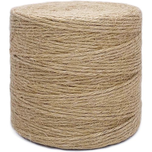 500FT Jute Twine Rope 3mm Natural Thick Garden Twine String Heavy Duty for Gardening Bundling Crafts Arts Gift Wrapping Packing Material Wedding Christmas Decoration Bulk