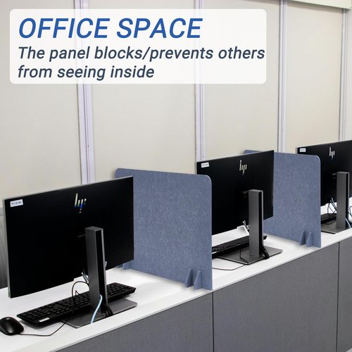 Vandebiao Desk Divider Privacy Panel (2 Pack) 24" x 16" - Portable Desk Partition & Dividers for Office, Home Study & School Exams - Focus Enhancing Privacy Shield - Gray