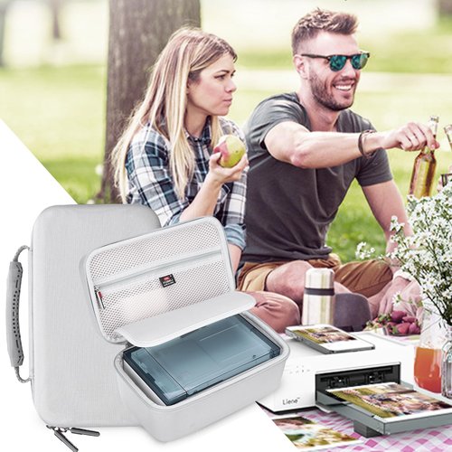 FBLFOBELI EVA Hard Storage Case Compatible with Liene M100 4x6'' Photo Printer, Portable Travel Protective Bag (Case Only) (Gray)