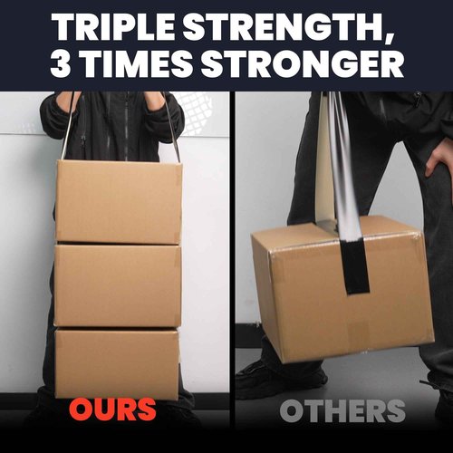 ADHES Heavy Duty Duct Tape, 16.5mil Fabric Tape, 12Rolls 1.88inch x 35yd, Waterproof, Tearable, Strong Adhesion for Repairs, Sealing & DIY Projects，All Weather,UV-Anti Multifunctional