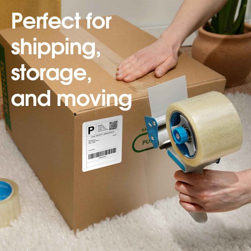 Spartan Industrial - 3" X 60 yd Clear Packing Tape Rolls - 24 of Wide Heavy Duty Tape for Packing, Moving, Shipping, and More - 2.7 Mil