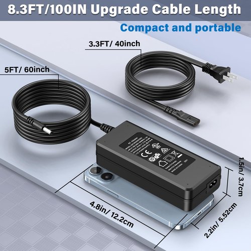 24V Charger for Fujitsu Scanner fi-7160 fi-6130 Power Cord AC DC Adapter Supply Cable for Fujitsu fi-7180 fi-7260 fi-7280 S1500 S1500M Document Scanner Charging Battery Cable Plug Replacement Cord