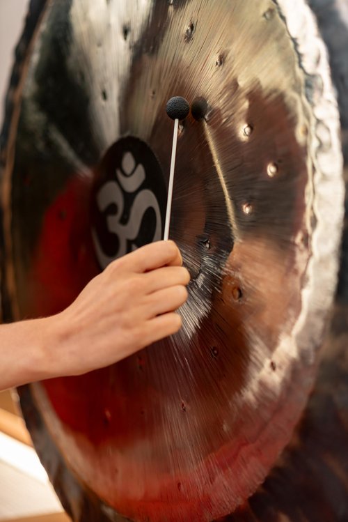 Gong Resonant Mallet, Produces Whale Singing, Atmospheric Sound Effects with Rubber Ball Head — For Meditation, Sound Baths or Yoga, 2-YEAR WARRANTY