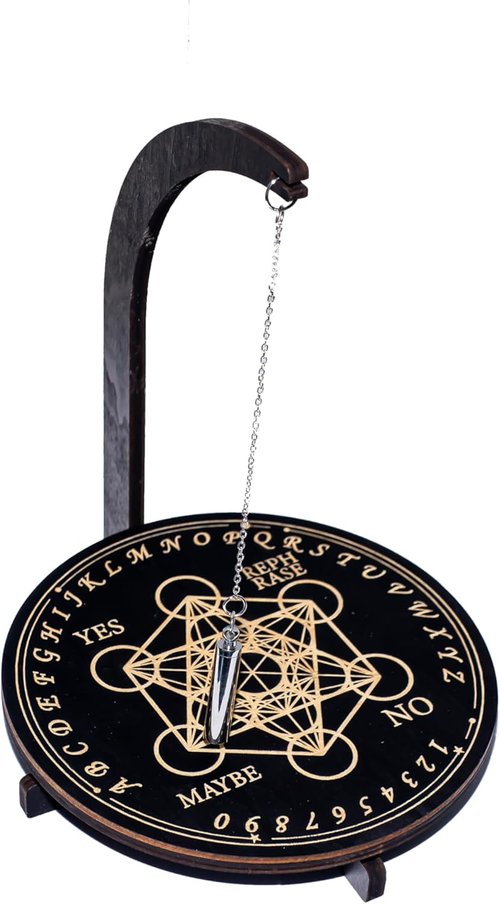 Mysterious Pendulum Stand | Magnetic Spiritual Decision-Making Tool - 24x8.5x7 Geometric Design