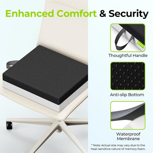 AUVON Ventilation Seat Cushion - Innovative Heat Dissipation Design | Memory Foam Support for Wheelchairs