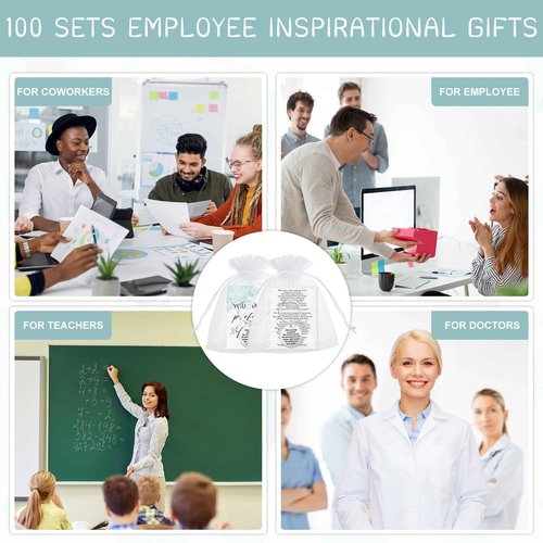 Huquary 100 Sets Starfish Story Gifts You Make a Difference Keychains with Cards Appreciation Gifts for Coworkers Employee Office